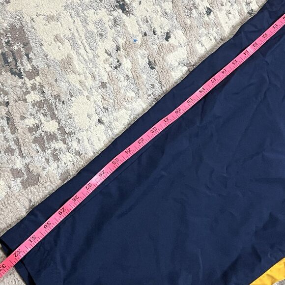 Vintage Y2K Nike Warm Up Track Lined Pants Mens 2XL Baggy Navy Gold Basketball - Picture 12 of 13